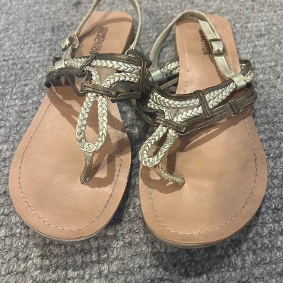 Kenneth Cole Reaction metallic Greek braided sandals - Picture 3 of 3